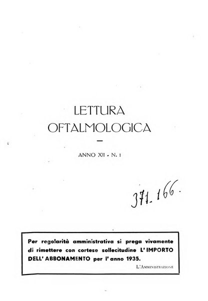 Lettura oftalmologica rivista mensile di oculistica pratica