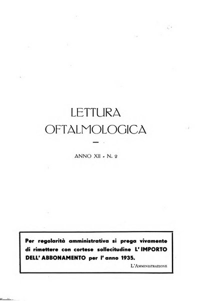 Lettura oftalmologica rivista mensile di oculistica pratica