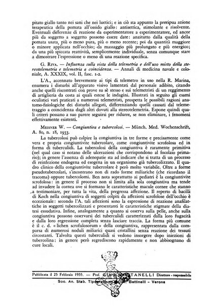 Lettura oftalmologica rivista mensile di oculistica pratica