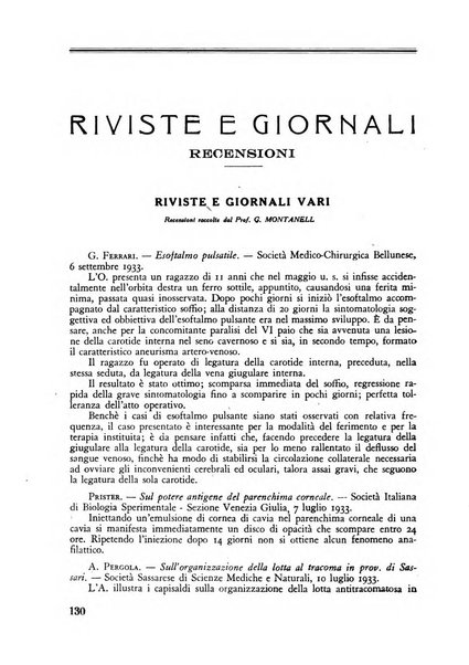 Lettura oftalmologica rivista mensile di oculistica pratica