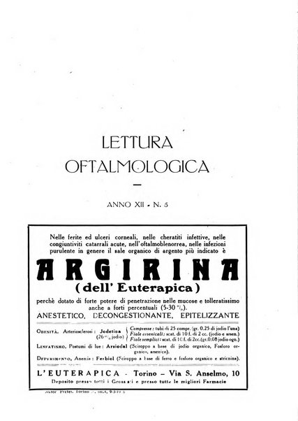 Lettura oftalmologica rivista mensile di oculistica pratica