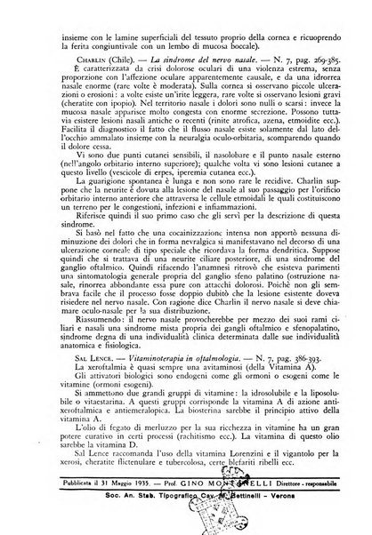 Lettura oftalmologica rivista mensile di oculistica pratica