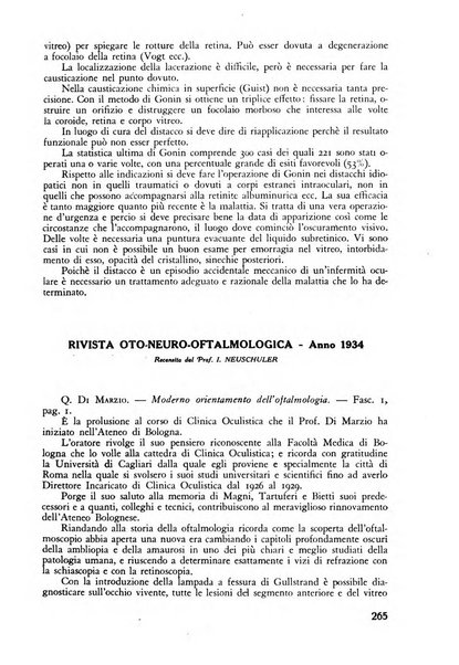 Lettura oftalmologica rivista mensile di oculistica pratica