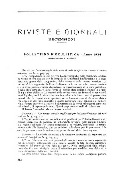 Lettura oftalmologica rivista mensile di oculistica pratica