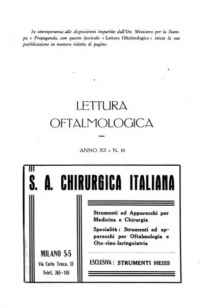 Lettura oftalmologica rivista mensile di oculistica pratica