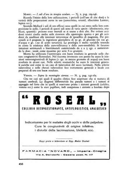 Lettura oftalmologica rivista mensile di oculistica pratica