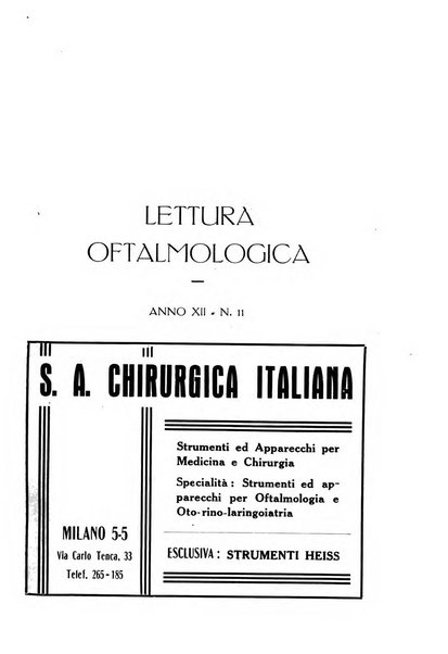 Lettura oftalmologica rivista mensile di oculistica pratica