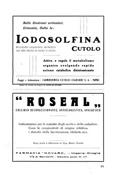 Lettura oftalmologica rivista mensile di oculistica pratica