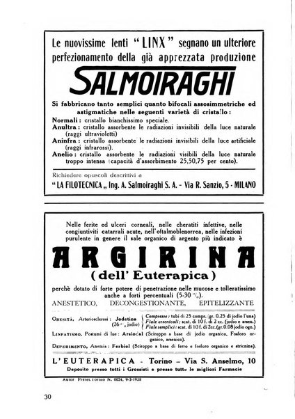 Lettura oftalmologica rivista mensile di oculistica pratica