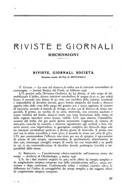 Lettura oftalmologica rivista mensile di oculistica pratica