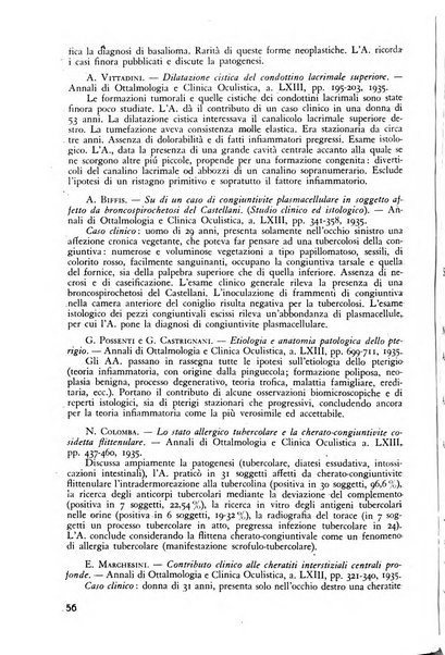 Lettura oftalmologica rivista mensile di oculistica pratica