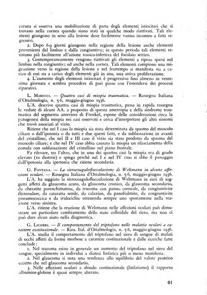 Lettura oftalmologica rivista mensile di oculistica pratica