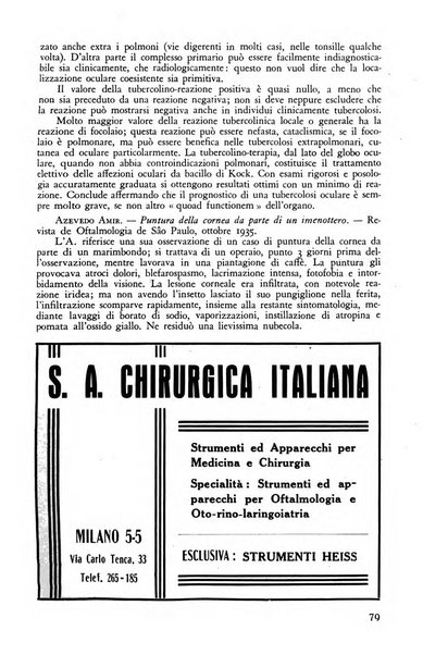 Lettura oftalmologica rivista mensile di oculistica pratica