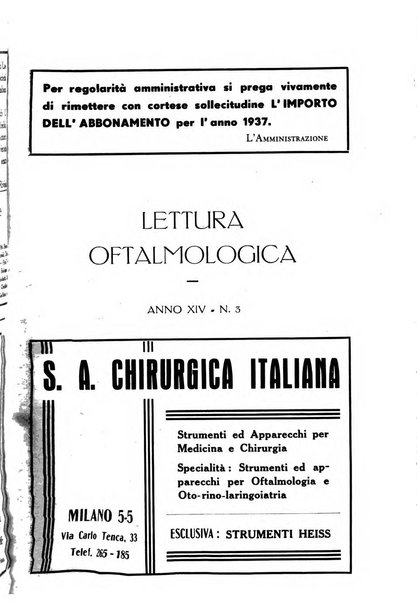 Lettura oftalmologica rivista mensile di oculistica pratica