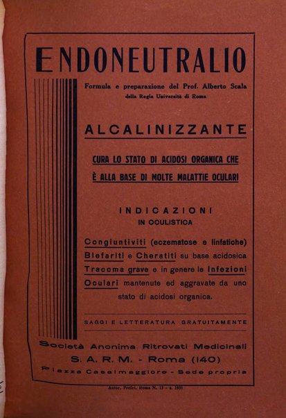 Lettura oftalmologica rivista mensile di oculistica pratica