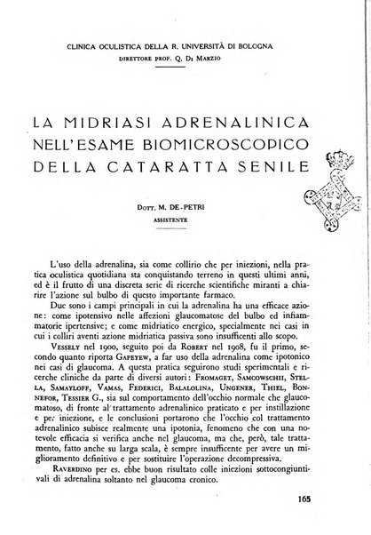 Lettura oftalmologica rivista mensile di oculistica pratica