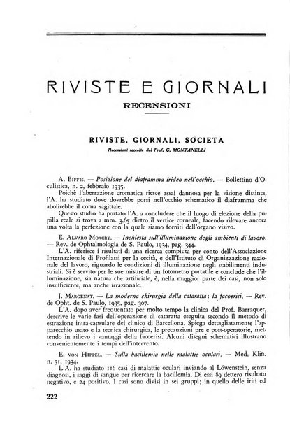 Lettura oftalmologica rivista mensile di oculistica pratica