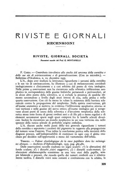 Lettura oftalmologica rivista mensile di oculistica pratica