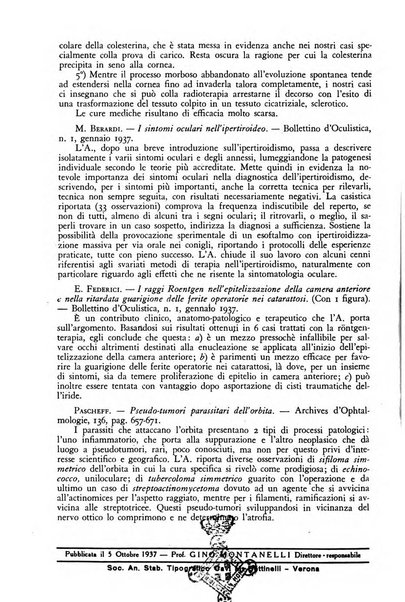 Lettura oftalmologica rivista mensile di oculistica pratica