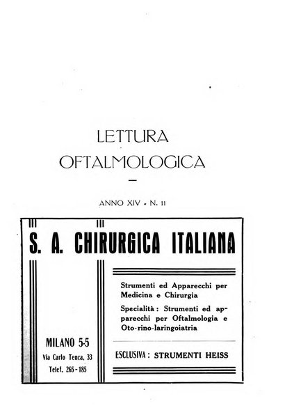 Lettura oftalmologica rivista mensile di oculistica pratica