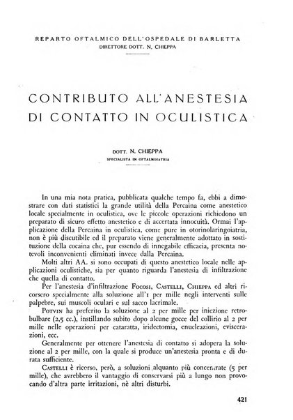 Lettura oftalmologica rivista mensile di oculistica pratica