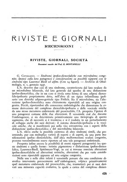 Lettura oftalmologica rivista mensile di oculistica pratica