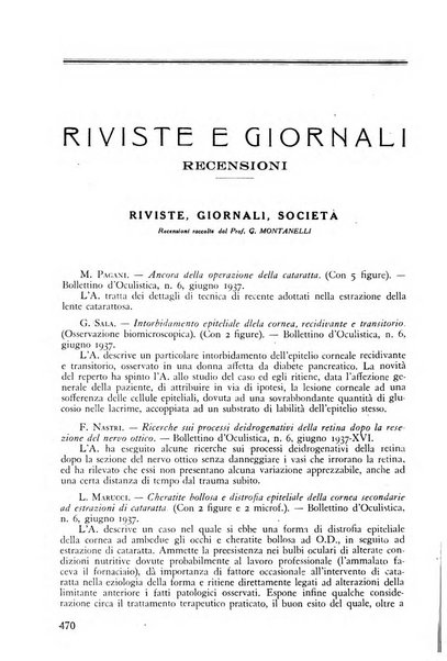 Lettura oftalmologica rivista mensile di oculistica pratica