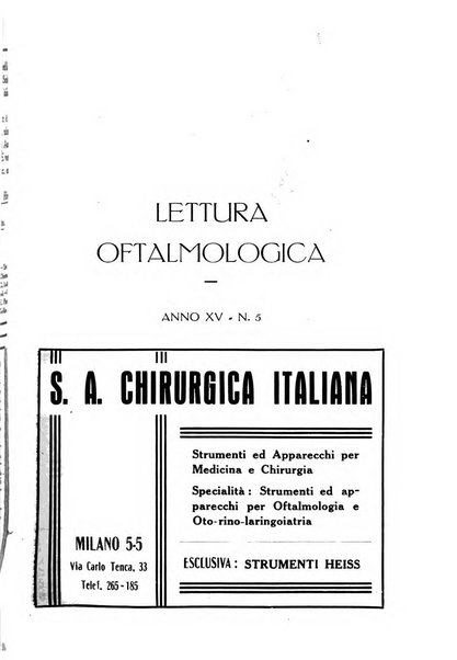 Lettura oftalmologica rivista mensile di oculistica pratica