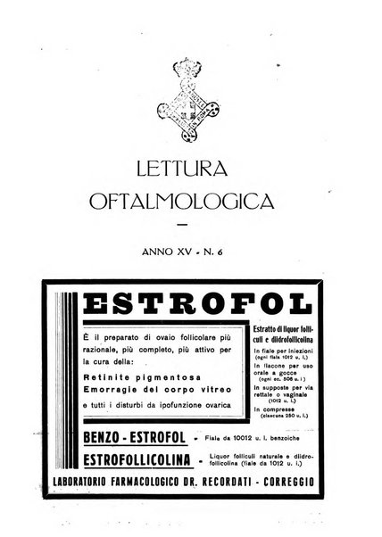 Lettura oftalmologica rivista mensile di oculistica pratica