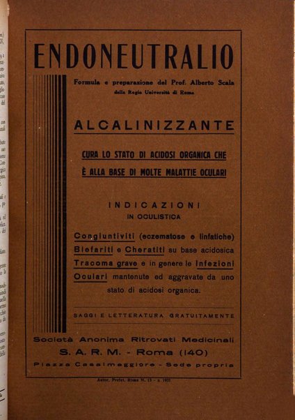 Lettura oftalmologica rivista mensile di oculistica pratica