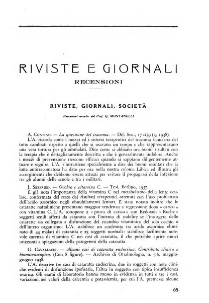 Lettura oftalmologica rivista mensile di oculistica pratica