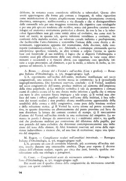 Lettura oftalmologica rivista mensile di oculistica pratica