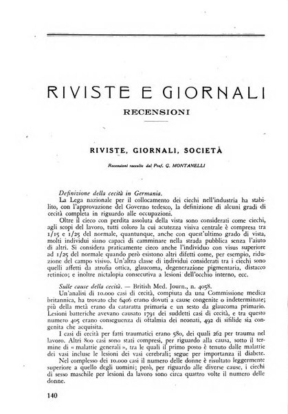 Lettura oftalmologica rivista mensile di oculistica pratica