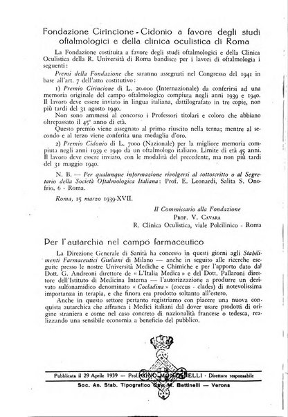 Lettura oftalmologica rivista mensile di oculistica pratica