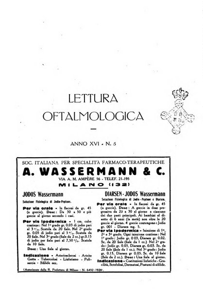 Lettura oftalmologica rivista mensile di oculistica pratica