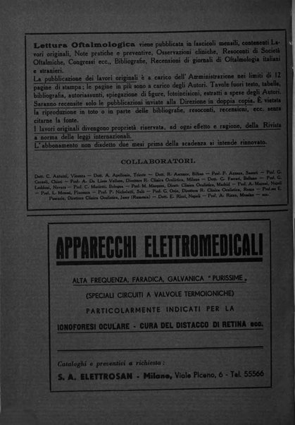 Lettura oftalmologica rivista mensile di oculistica pratica