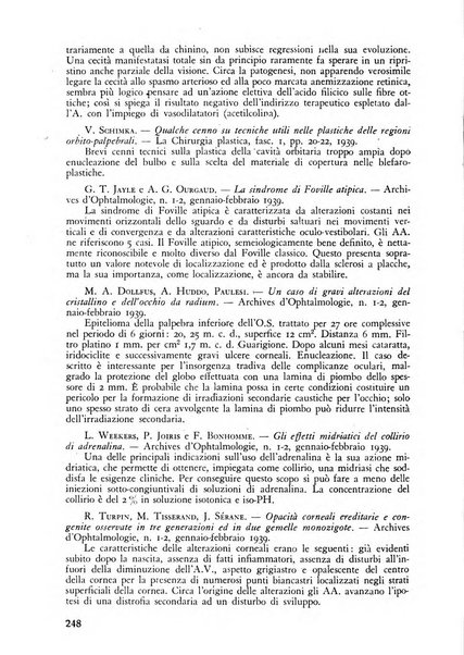 Lettura oftalmologica rivista mensile di oculistica pratica