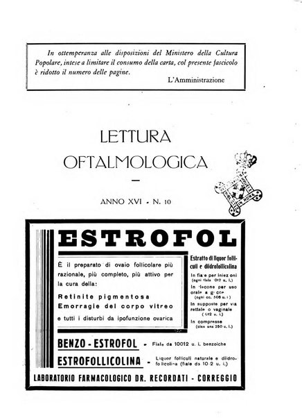 Lettura oftalmologica rivista mensile di oculistica pratica