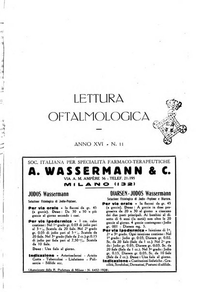 Lettura oftalmologica rivista mensile di oculistica pratica