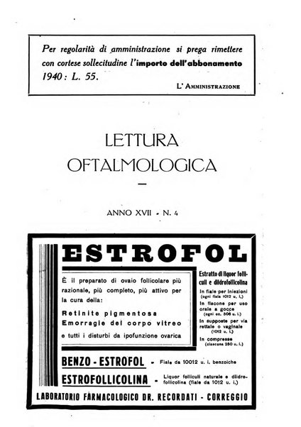 Lettura oftalmologica rivista mensile di oculistica pratica