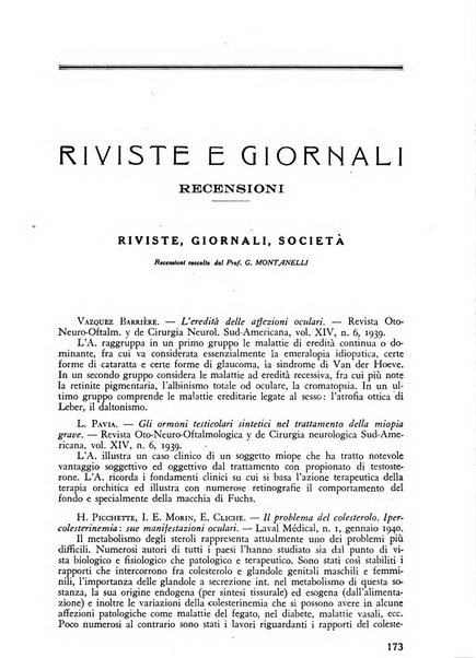 Lettura oftalmologica rivista mensile di oculistica pratica