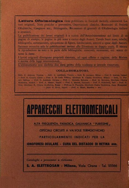 Lettura oftalmologica rivista mensile di oculistica pratica