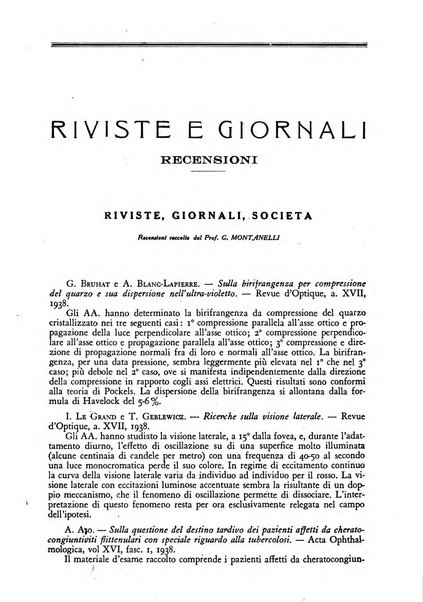 Lettura oftalmologica rivista mensile di oculistica pratica