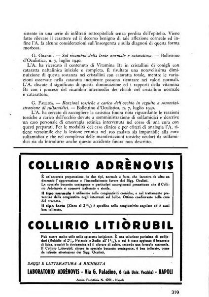 Lettura oftalmologica rivista mensile di oculistica pratica