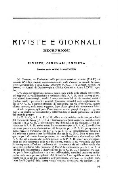 Lettura oftalmologica rivista mensile di oculistica pratica