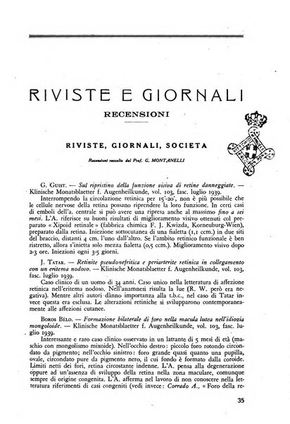 Lettura oftalmologica rivista mensile di oculistica pratica