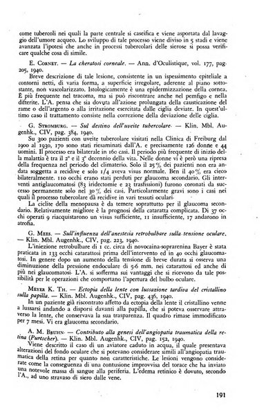 Lettura oftalmologica rivista mensile di oculistica pratica