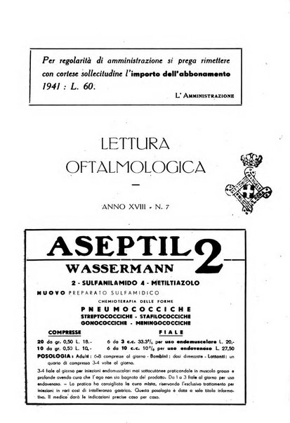 Lettura oftalmologica rivista mensile di oculistica pratica