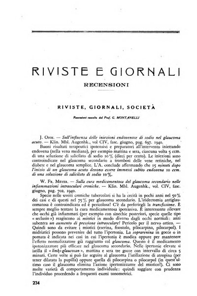 Lettura oftalmologica rivista mensile di oculistica pratica