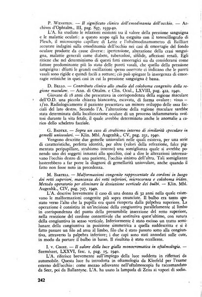 Lettura oftalmologica rivista mensile di oculistica pratica